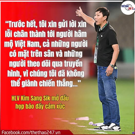 HLV Kim Sang Sik nói thật lòng về trận thua của U23 Việt Nam